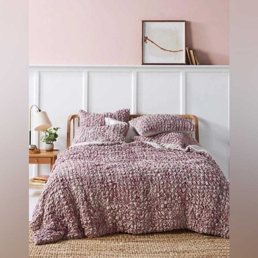 Anthropologie Textured Square Pillow Euro Sham, NIP